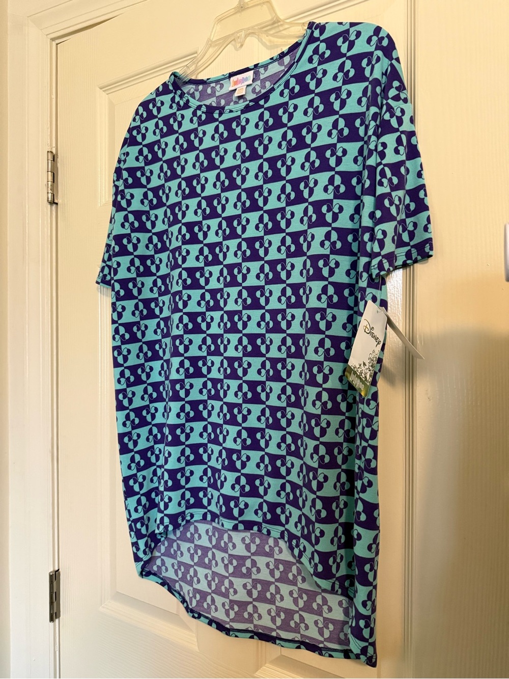 Disney Teal and Navy Geometric Short Sleeve Tee